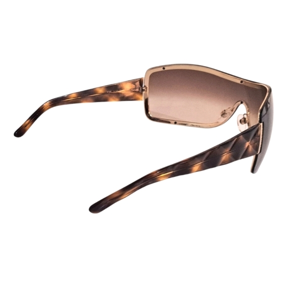 CHANEL 4126 C125/13 Sunglasses Shield Gold Tortoise Women - Picture 7 of 13